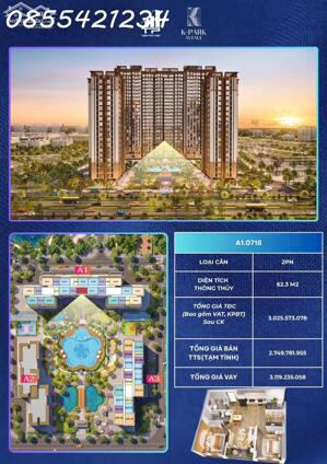 CĂN 2PN ĐẸP NHẤT THE K-PARK AVENUE VINHOMES THANH HÓA.