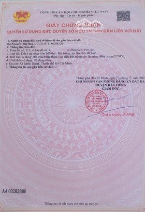 bán đất đẹp tại xã minh thạnh, dầu tiếng, bình dương, 400 triệu, 180m2