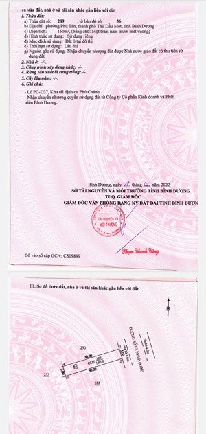 tdc phú chánh c - phú tân - bình dương nay là hồ chí minh 5x30m giá 2.8 tỷ / nền
