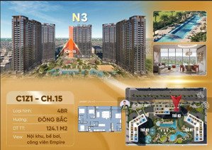 bán căn 4 phòng ngủ trục căn 15 -tòa nhà n3 - northern square - trinity square