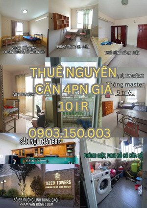 cho thuê (có bán) ̆1 căn hộ linh đông 112m2 4pn nt cơ bãn 10 củ