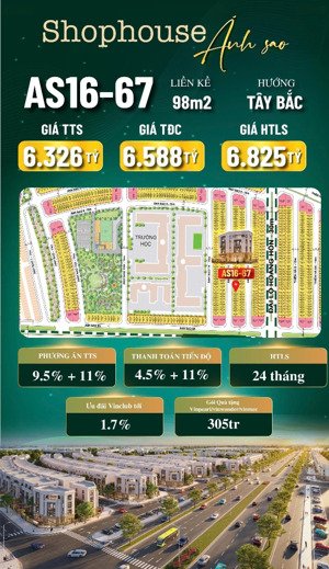 bán shophouse view đẹp tại vinhomes golden city, 6,326 tỷ, 98m2