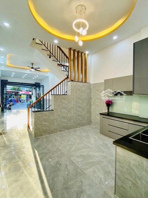 4x17m sân để xe - nhà thuê mặt tiền bùi quang là - phường 12 gò vấp 3pn giá 17 triệu