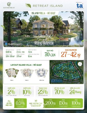 siêu phẩm biệt thự đảo rẽ quạt retreat island- tuyệt tác nghỉ dưỡng giữa lòng thiên nhiên