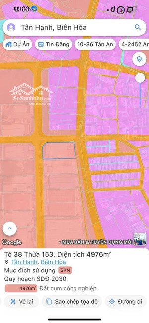 cần bán xưởng trong kcn tân hạnh - lô góc 2 mặt tiền đường
