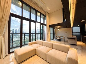 galleria: cho thuê penthouse loft 3pn - nội thất cao cấp - view cầu ba son, sông sài gòn