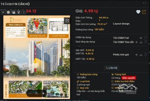 căn 2pn,72m2 full nội thất chỉ 4,5 tỷ, khu masterri centre point, nhà mới 100%