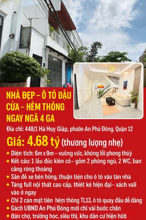 nhà đẹp ô tô đậu cửa hẻm thông ngay ngã 4 ga