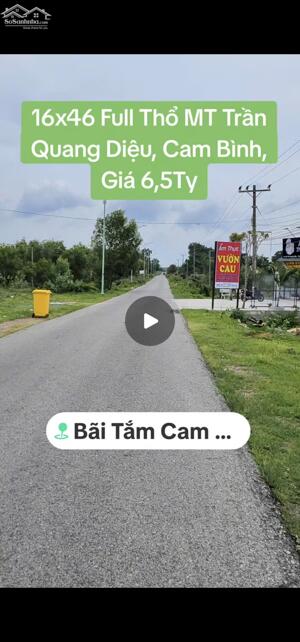 Mặt Tiền Trần Quang Diệu 16x46 Full Thổ. Cách Biển Chỉ 2 Phút Đi Xe. Giá 6,5Ty
