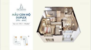 siêu phẩm svip duplex thông tầng 3 phòng ngủ tầng trung, view triệu đô the zenith, chiết khấu khủng