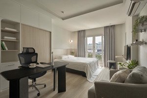 cho thuê căn hộ 1 phòng ngủ cao cấp mới 100% trung tâm quận 1, thiết kế có gu, ban công, giặt riêng