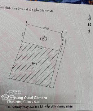 bán 113m2 (mt 7,5 x 15) đất sđcc thôn 3 vạn phúc, hướng đông nam mát mẻ, trong đê, ngõ nông 2,2m