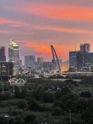 cho thuê 1 phòng ngủ the river thủ thiêm 28 triệu nội thất cơ bản, view sông, cầu ba son