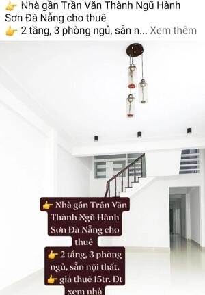 Cho thuê nhà gần Trần Văn Thành Mỹ An Ngũ Hành Sơn