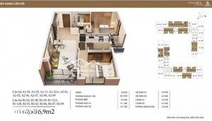 căn 2 phòng ngủ hướng tây 78m2