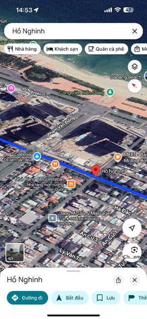 góc 2 mặt tiền đường hồ nghinh, biển mỹ khê. sát phạm văn đồng