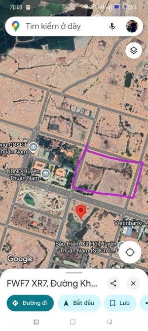 5,6 tỷ tl lô đất 5800m 3 mặt tiền đường 40m trung tâm huyện thuận nam