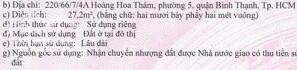 Nhà 2 tầng 3x10m 220/66/7/4A Hoàng Hoa Thám 4.2 tỷ