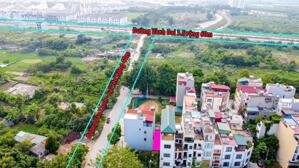 Bá,n Đất Tái Định Cư-Vân Canh-Hoài Đức, 54.6m2. Đường thông rộng 6m ôtô tránh có vỉa hè 2m.