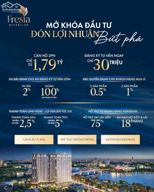 Mở bán tháp đẹp nhất view sông trực diện ngay trung tâm Biên Hòa chỉ 1,7 tỷ