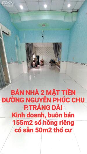 BÁN NHÀ 2 MẶT TIỀN NGUYỄN PHÚC CHU KINH DOANH, BUÔN BÁN SỔ HỒNG THỔ CƯ (NP618)