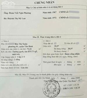 40m2 HXH thông BÙI THỊ XUÂN LÊ VĂN SỸ, đúc BTCT 4ty6