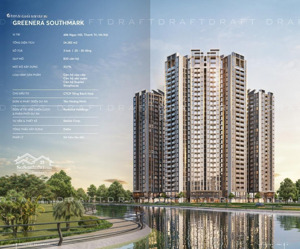 hàng độc quyền căn tầng đẹp, giá tốt dự án greenera southmark 486 ngọc hồi, lh: 