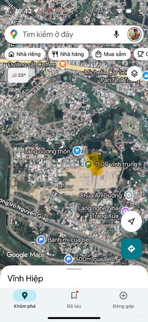 cho thuê đất 2 mặt tiền, dt: 980m2 (hiện tại 1.500m2) nằm trong khu tái định cư xã vinh trung