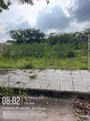 đất tân uyên vĩnh tân ngang 6m rộng xây nhà đẹp , sổ sẵn gần khu du lịch sinh thái hương trầm