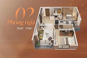 bán căn hộ xuất ưu tiên 2 ngủ 2 vệ sinh hướng đông nam toà a 77m2 tầng trung đẹp full nội thất .