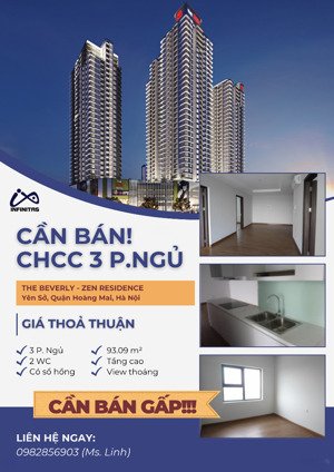 cần bán nhanh chcc 94m² 3pn tại toà b the zen residence