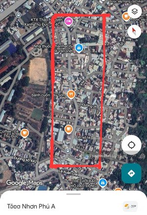 51 triệu/m2. lô đất 250m2 full thổ cư - hxh - làng tăng phú - ngang 6m, nở hậu 16m