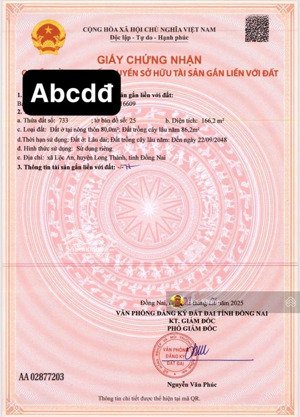 ngộp sâu 166m2 góc hai mặt tiền đường nhựa bưng cư xã lộc an-kinh doanh thuận tiện gần ngay chợ mới