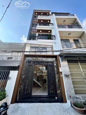 bán nhà mới 5 tầng đường hương lộ 2 , gần ngã 4 bốn xã ,4 x 11m , hẻm 6m xe hơi ngủ trong nhà.