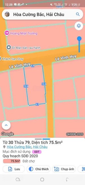 lô góc nhà 2 mặt tiền đường 5m ngay chợ hòa cường, hải châu, đà nẵng. sát công viên. 75m2, 4 tỷ 879