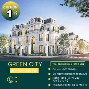 hiếm bán lô đất vị trí chân chung cư khu đô thị xanh green city mỹ hào, hưng yên