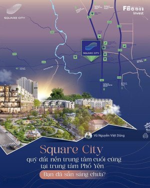 5 suất ngoại giao giá chỉ 3x triệu /m2 dự án square city khu quảng trường vạn xuân .sổ đỏ lâu dài