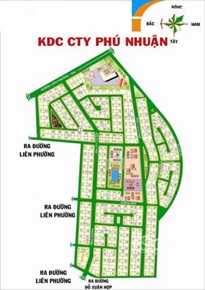 bán đất góc 2 mt kdc phú nhuận đối diện global city chỉ 85tr/m2