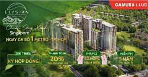 elysian - giỏ hàng trực tiếp cđt, ck 9%, tt 50% nhận nhà, cđt hỗ trợ trả chậm đến 2029