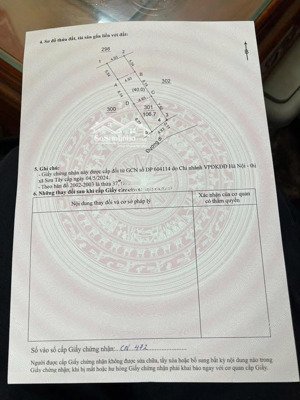 chính chủ cần tiền bán lô đất xuân khanh sơn tây dt 106m. ô tô tránh nhau.