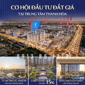 Vốn 899Tr sở hữu ngay căn hộ 2PN 60m2 view Hồ Điều Hòa tại căn hộ cao cấp Vinhomes Thanh Hóa