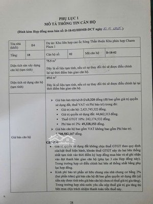 bán ch đẹp xuất sắc tại the infinity, 2,925 tỷ, 75m2, 2pn, 2wc