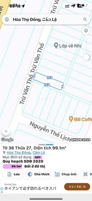 cần bán gấp đất đường trừ văn thố- hoà thọ đông - cẩm lệ, gần bệnh viện chị trường học, đông dân cư