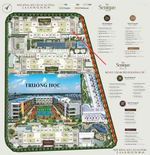 quỹ căn hộ 2pn, 3pn tầng đẹp cuối cùng the senique ocp1 - thanh toán 30% nhận nhà, giá 67tr/m2