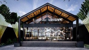 cho thuê nhà 2 tầng mặt tiền núi thành, ngang 25m, dt 800m2, sân vườn, gọi văn phú