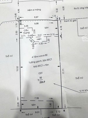 hot!bán nhà hẻm xe hơi ung văn khiêm gần d2,q.bình thạnh,dt10x22m,kết cấu:3 tầng cũ,giá 36 tỷ