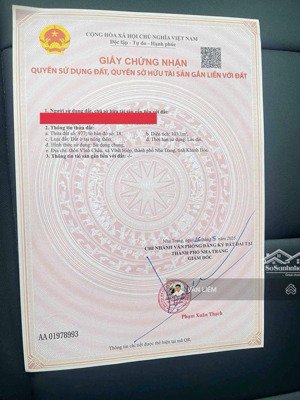 bán đất thôn vĩnh châu vĩnh hiệp phường tây nha trang
--------
diện tích : 103.1m2 ngang 5m