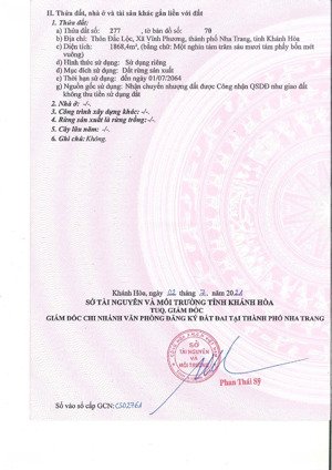 thửa đất số 277, 357, 362, 456, 473 tbđ số 70 tại xã vĩnh phương, tp.nha trang, tỉnh khánh hòa