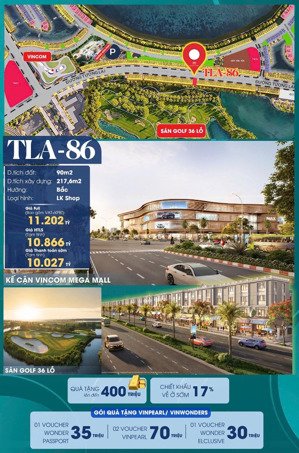 shopehouse tla-86 mặt tiền đường tương lai kế cạnh vincom mega mall & sân golf 36 lỗ