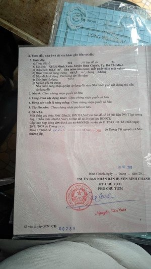 lô đất vị trí đẹp - giá tốt chính chủ cần bán nhanh lô đất tại huyện bình chánh, tphcm